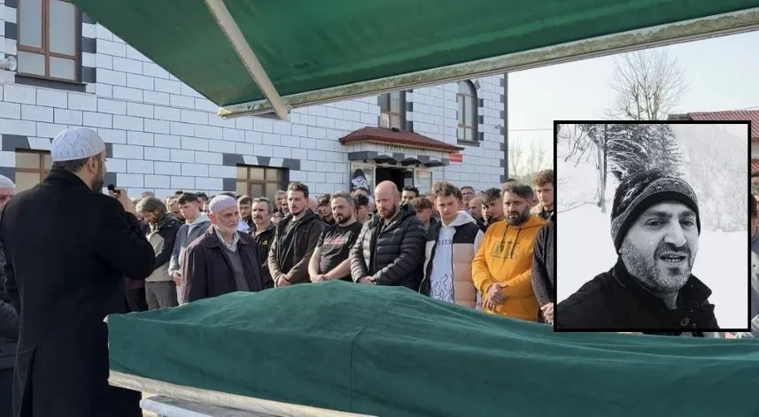 Göçükte hayatını kaybeden işçinin cenazesi Rize'de defnedildi