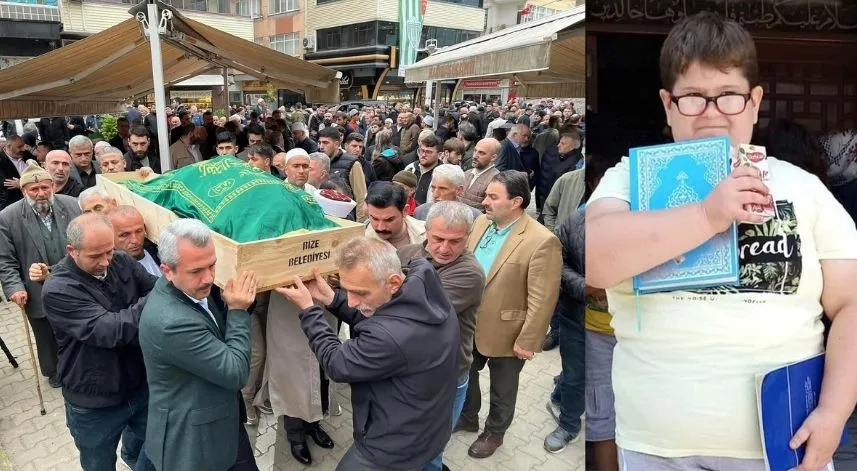 Rize'yi yasa boğan ölüm! Ömer Talha Erdoğan son yolculuğuna uğurlandı