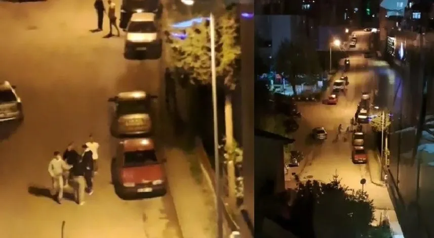 Safranbolu'da tekme tokat kavga anı kamerada