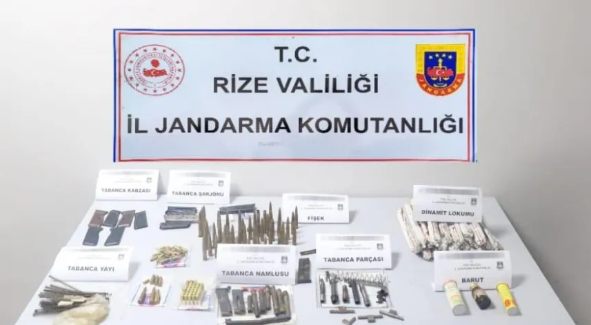 Rize'de kaçak silah atölyesi ele geçirildi