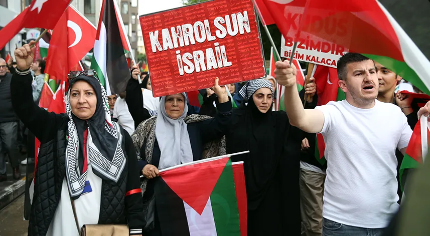 Kastamonu'da İsrail'in Gazze'ye yönelik saldırıları protesto edildi