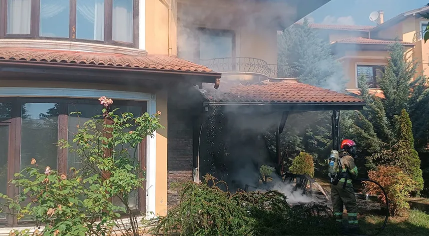 Karabük'te villada çıkan yangın hasara neden oldu