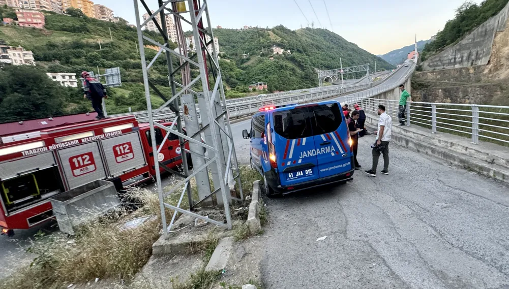 Trabzon'da yüksekten düşen kişi yaralandı