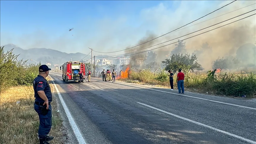 İzmir'de zirai alanda çıkan yangın kontrol altına alındı