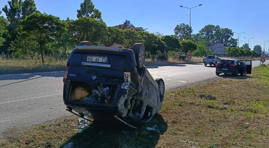 Terme'deki trafik kazasında 1 kişi yaralandı