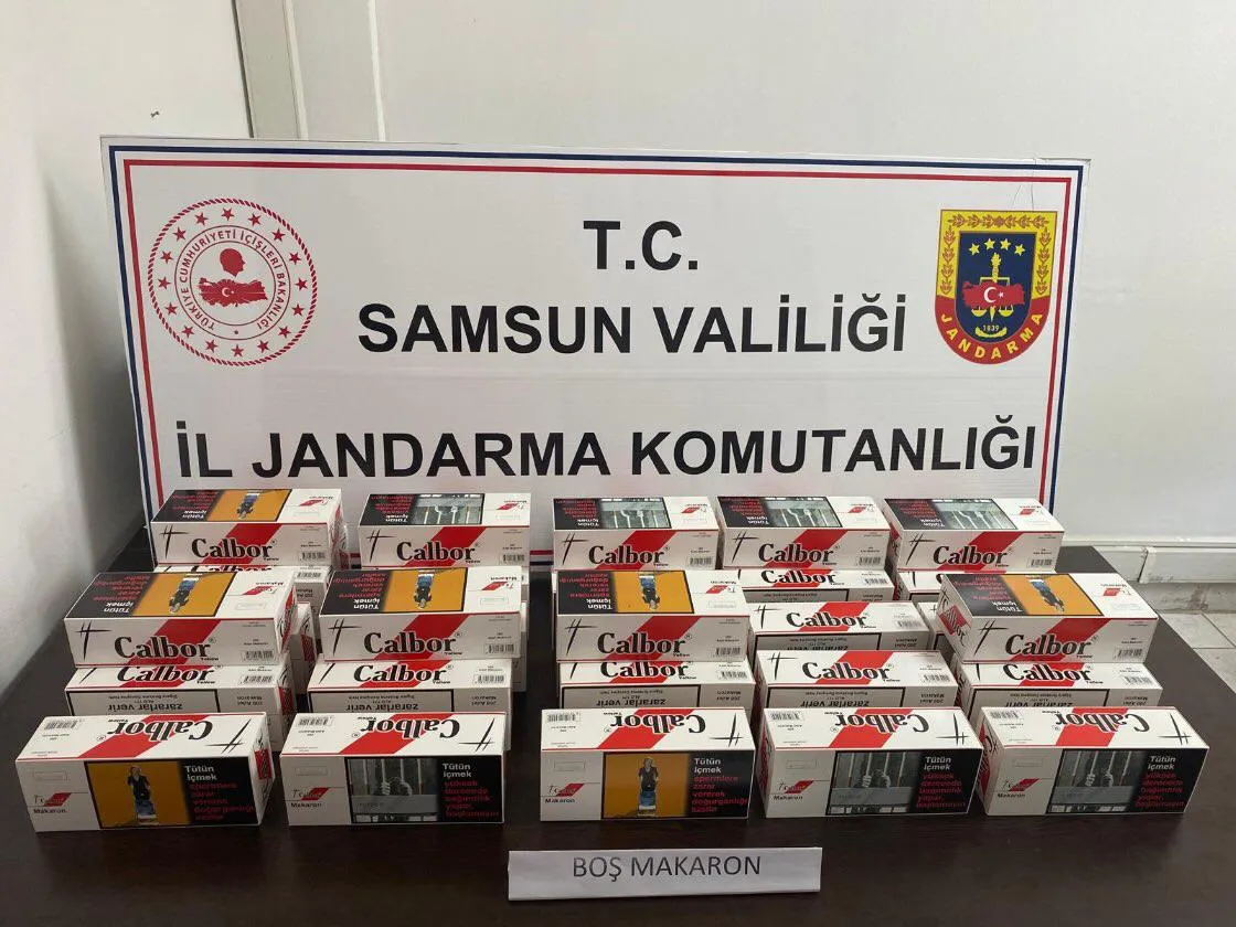 6 bin 800 bandrolsüz makaron ele geçirildi