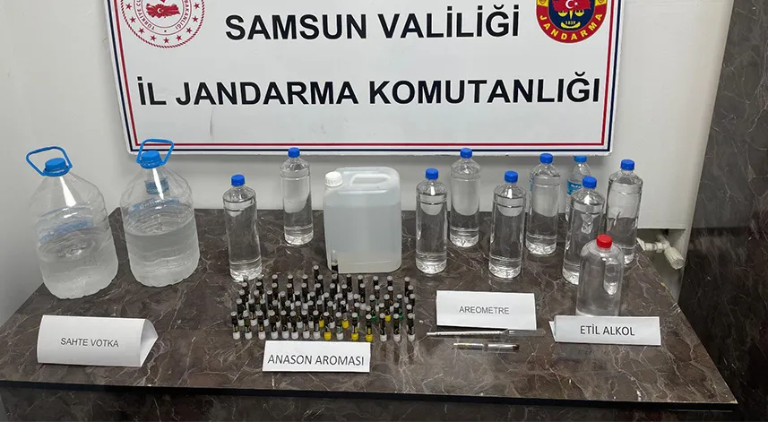 Depoda sahte alkol üreten şüpheli yakalandı