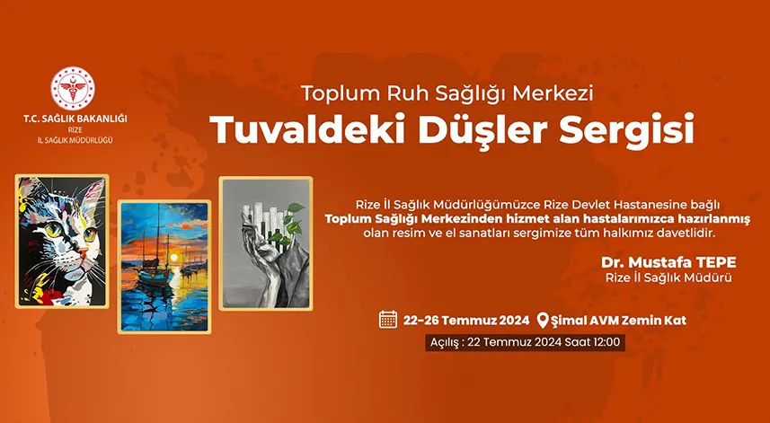 Hastaların tabloları Rize’de sergilenecek