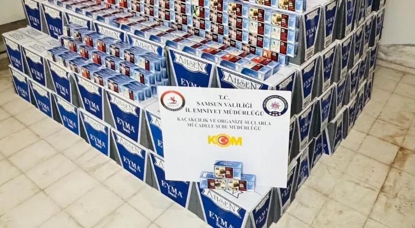 Samsun'da 3 milyon 10 bin makaron ele geçirildi