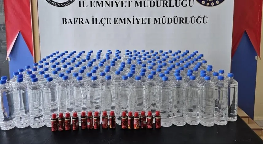 Samsun'da 200 litre etil alkol ele geçirildi