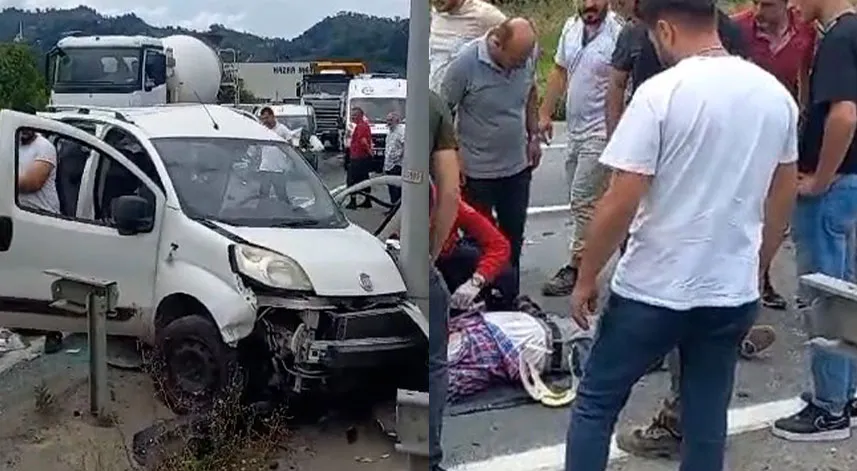 Rize’de trafik kazası: 1’i ağır 2 yaralı