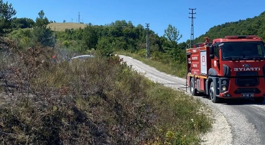 Sinop'ta çıkan orman yangını söndürüldü