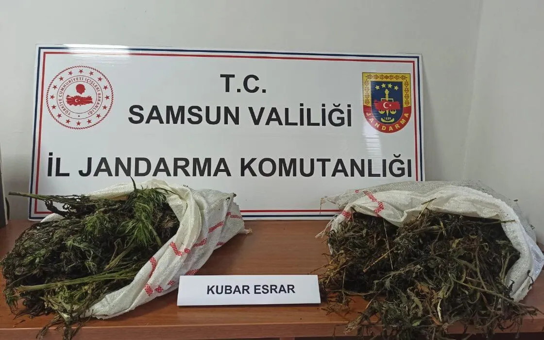 Samsun'da 6 kilo 930 gram kubar esrar ele geçirildi