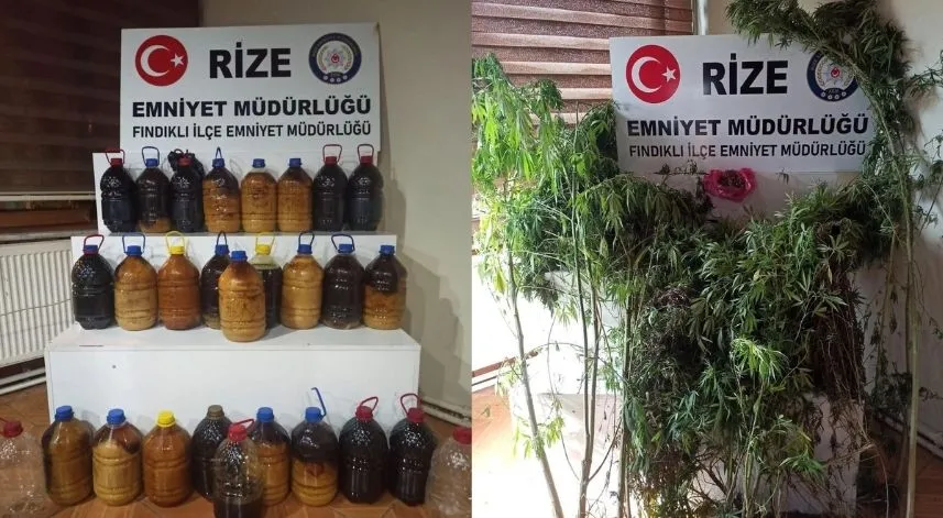 Rize’de Uyuşturucu ve Sahte Bal Operasyonu