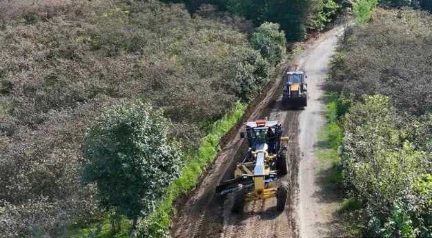 Terme Belediyesi, bağlantı yolu asfalt hazırlık çalışmalarını sürdürüyor