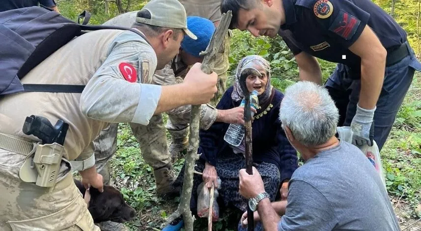 Sinop'ta mantar toplarken kaybolan kadın ormanda bulundu