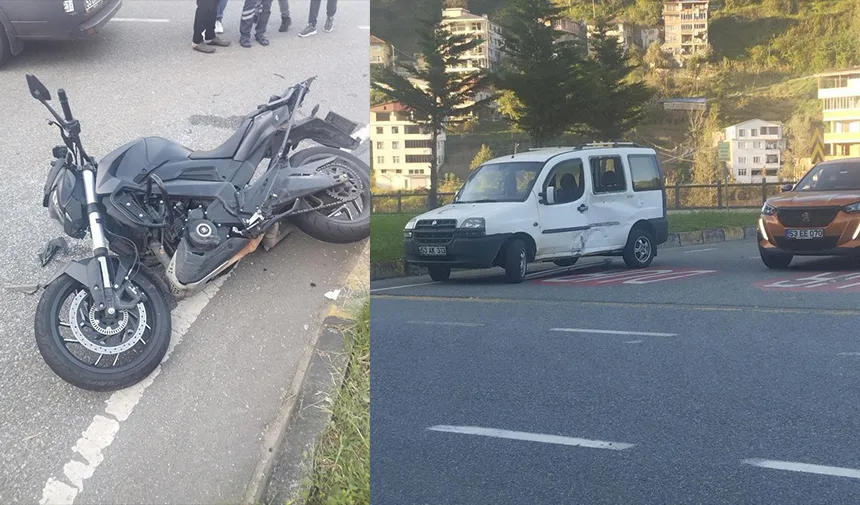 Rize'de motosiklet kazası: 1 yaralı