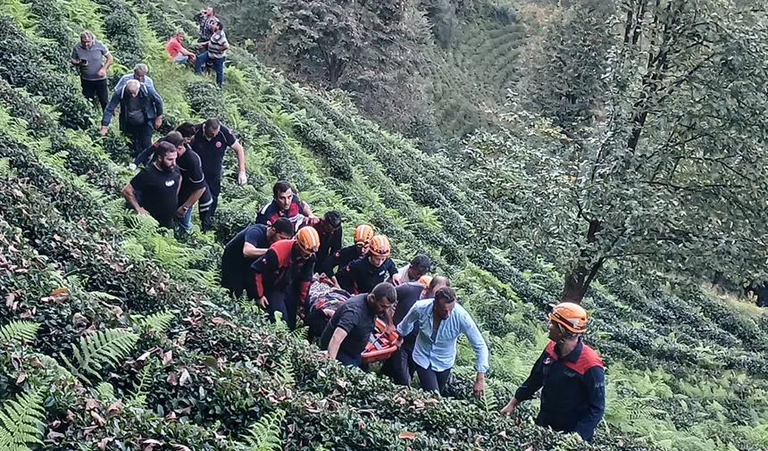 Rize'de kontrolden çıkan araç yuvarlandı: 1 ölü, 1 yaralı