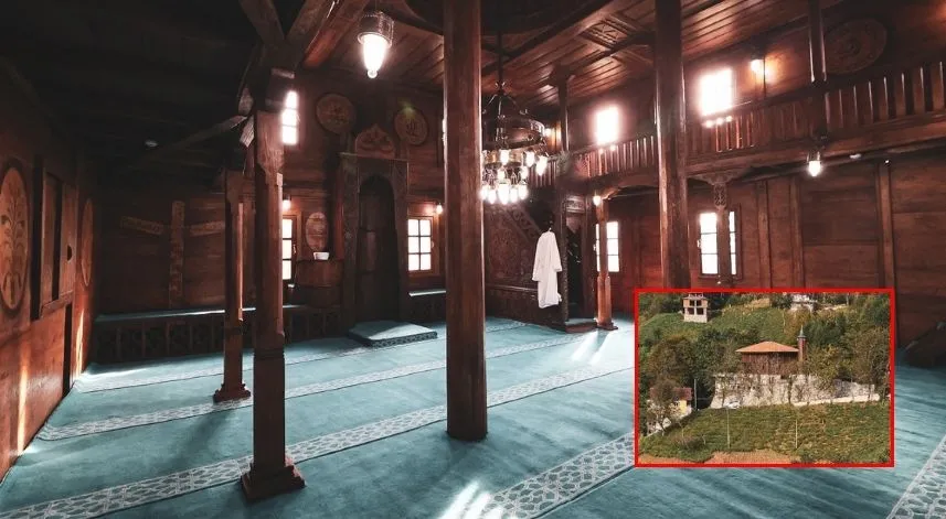 Rize'de restorasyonu tamamlanan tarihi cami ibadete açıldı