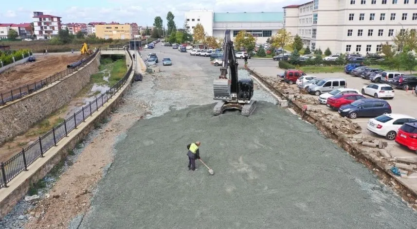 Ordu Şehir Hastanesi'nin yol güzergahlarında çalışma yapıldı