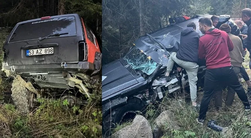 Rize'de feci trafik kazası