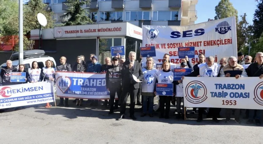 Trabzon'da hekimler, 3 günlük iş bırakma eylemi başlattı