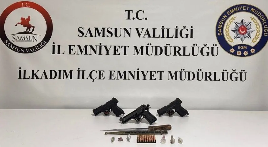 Samsun'da silah ve uyuşturucu operasyonunda 1 zanlı yakalandı