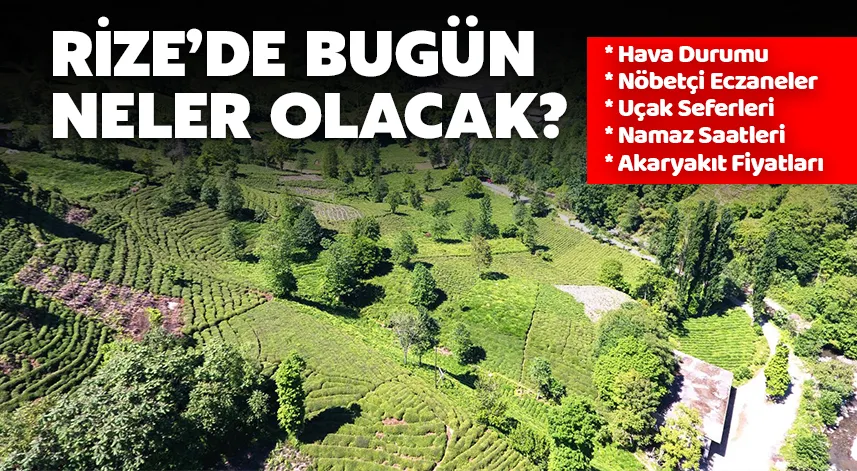 Rize'de bugün: 13 Kasım 2024 Çarşamba