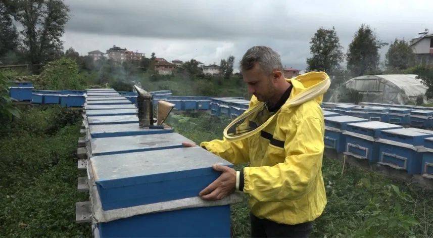 Rize'de doktoradan ve öğretmenlikten vazgeçti, arıcılığa başladı