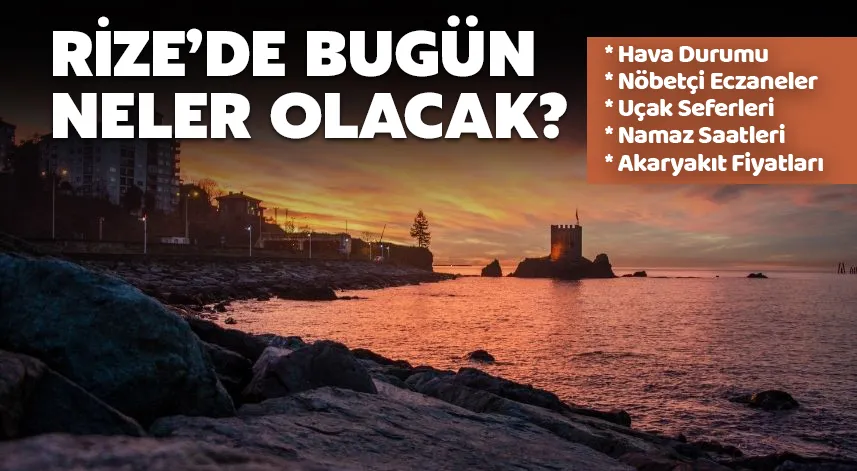 Rize'de bugün: 15 Kasım 2024 Cuma