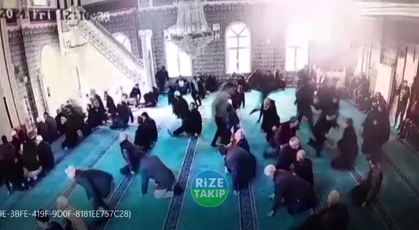 Rize'deki depreme camide yakalandılar!