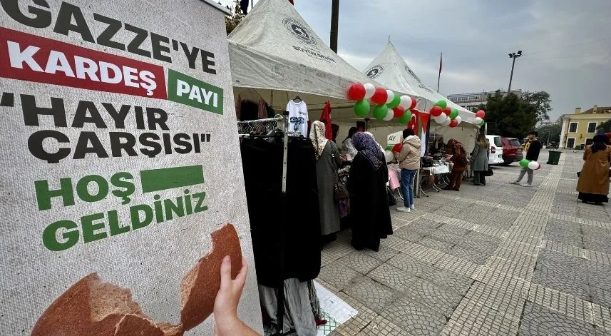 Gazze'ye destek için Hayır Çarşısı açıldı