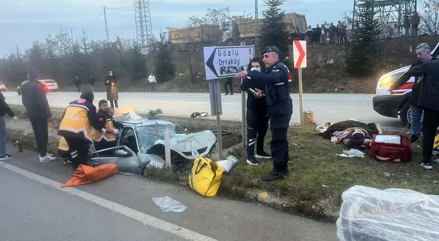 Su kanalına düşen otomobilin sürücüsü öldü, 3 kişi yaralandı