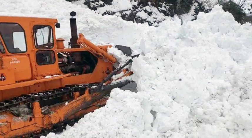 Artvin'de 6 köye ulaşımın sağlandığı kara yolu çığ nedeniyle kapandı