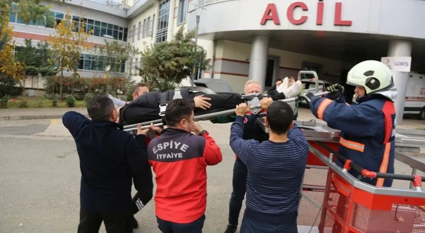 Espiye Devlet Hastanesi'nde tatbikat gerçekleştirildi