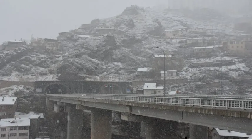 Gümüşhane ve Giresun'da kar yağışı