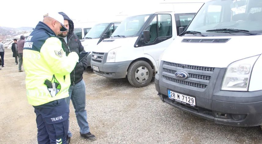  Okul servislerine yönelik kış denetimi yapıldı