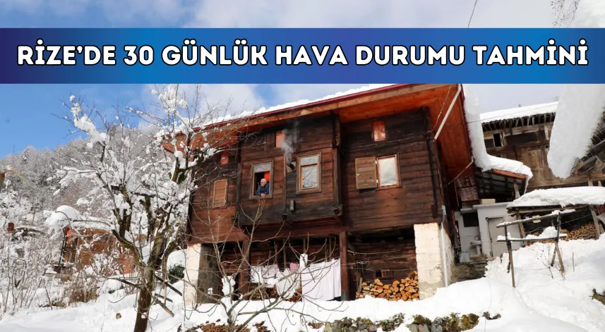 Rize’de 30 Günlük Hava Durumu Tahmini