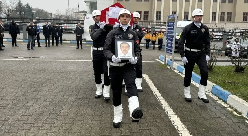 Düzce'de vefat eden polis memuru için cenaze töreni düzenlendi