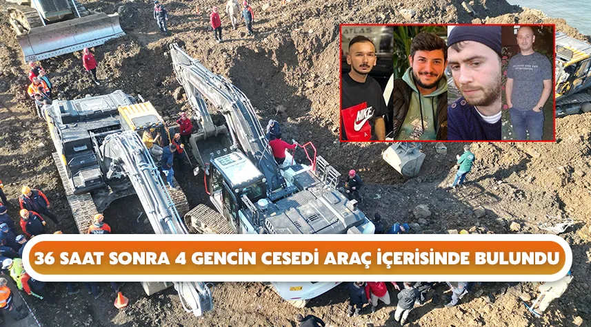 Artvin'de Heyelan! 36 Saat Sonra 4 Gencin Cesedi Araç İçerisinde Bulundu