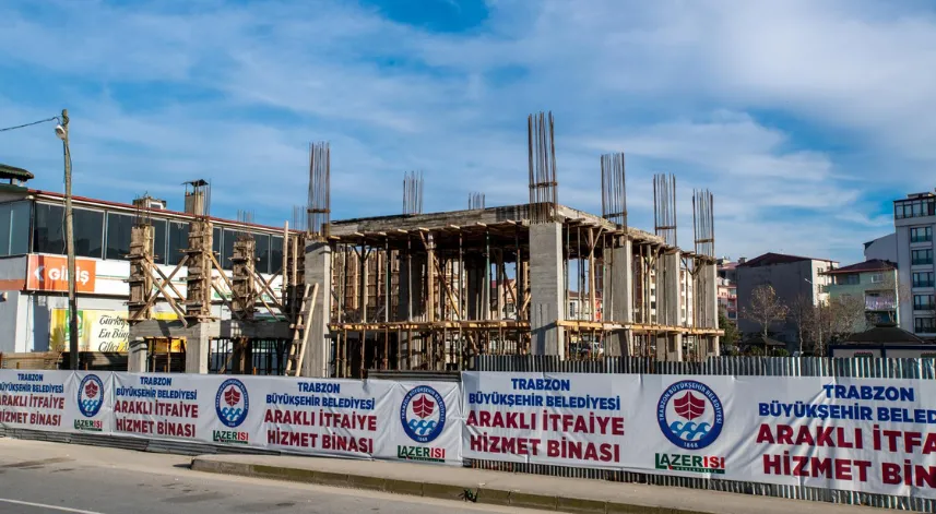 Trabzon'da iki ilçede itfaiye binası inşası sürüyor