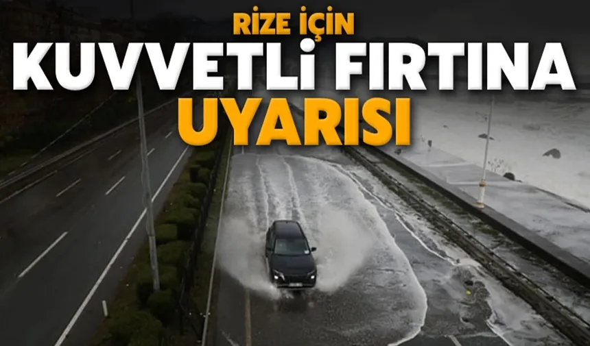 Rize Liman Başkanlığı'ndan Kuvvetli Fırtına Uyarısı  