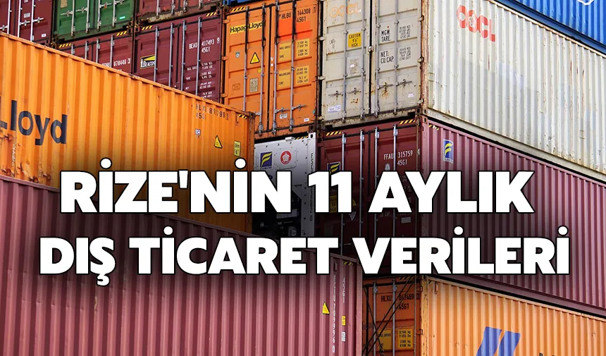 Rize'nin Ocak-Kasım Döneminde Dış Ticaret Verileri