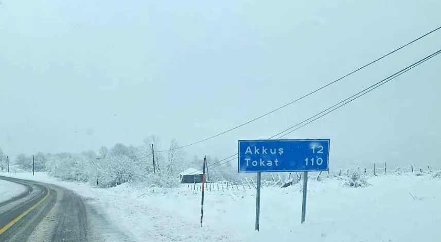 Ordu’nun yüksek kesimlerinde kar yağışı