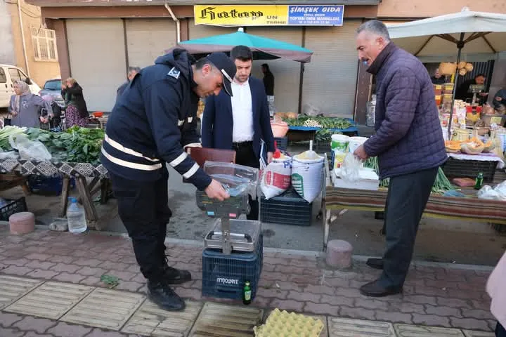 Terme'de terazi kullanılan iş yerlerine denetim