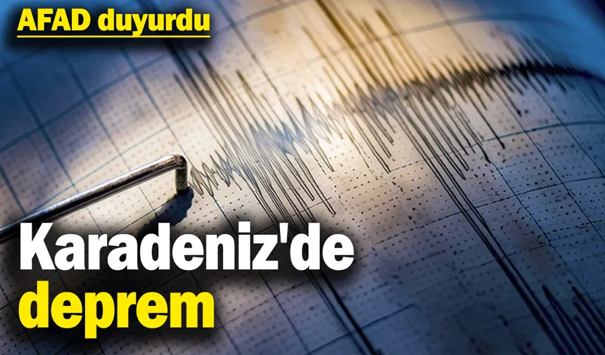 Karadeniz’de 4.3 Büyüklüğünde Deprem