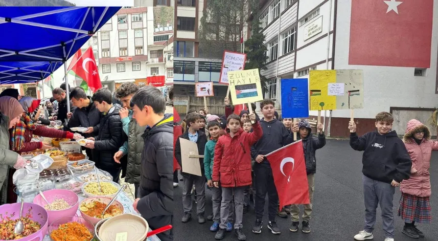 Çaykara'da Gazze yararına kermes düzenlendi