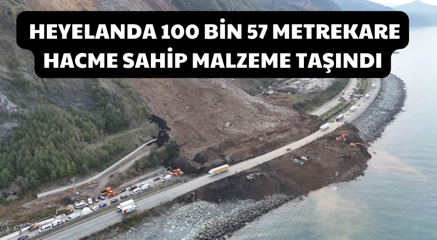 Artvin'deki heyelanda 100 bin 57 metrekare hacme sahip malzeme taşındığı belirlendi