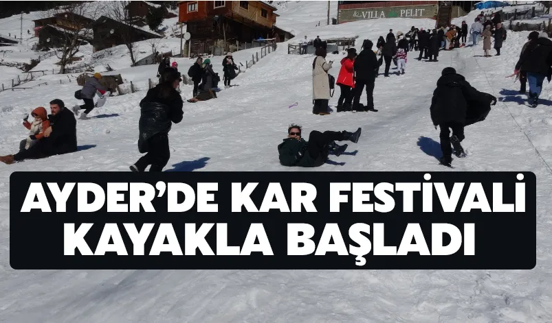 Ayder’de, kar festivali kayakla başladı