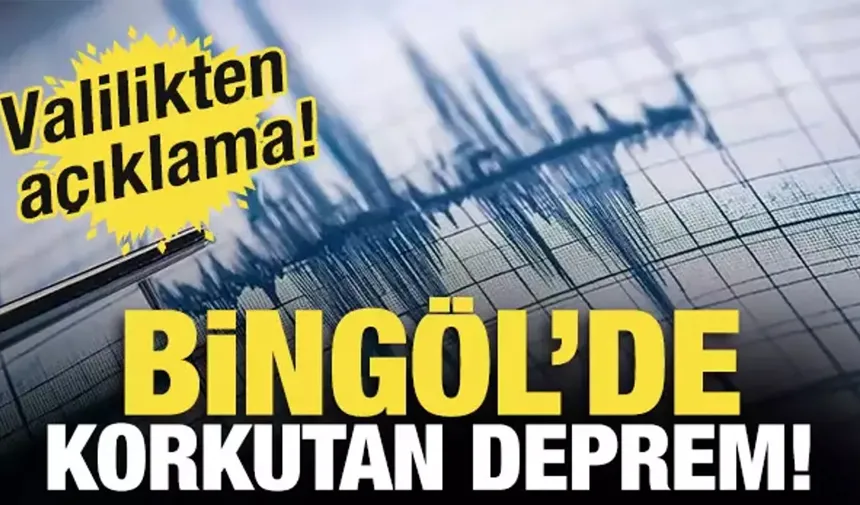 Bingöl'de 4,8 büyüklüğünde deprem